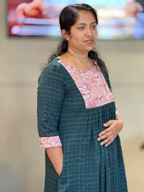 SMILES IN SHADES OF DARK GREEN - KURTA